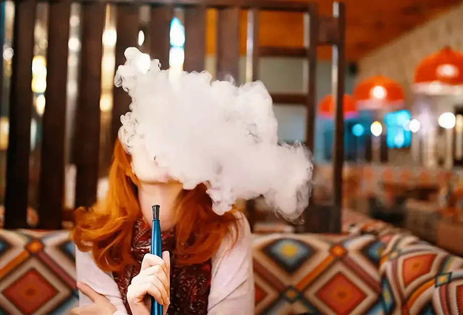 Visible aerosol cloud demonstrating high smoke density produced through stable heat management, controlled airflow, and sustained glycerin vaporization