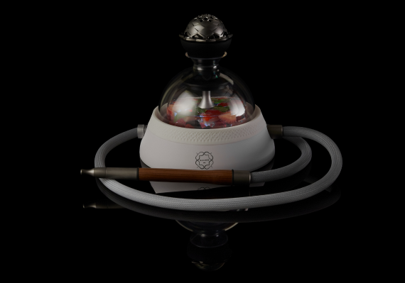 Kaloud Hookah, the Krysalis Eltheria, is the most advanced at home hookah. Featuring a Lotus Heat Management Device, it burns shisha smoothly.
