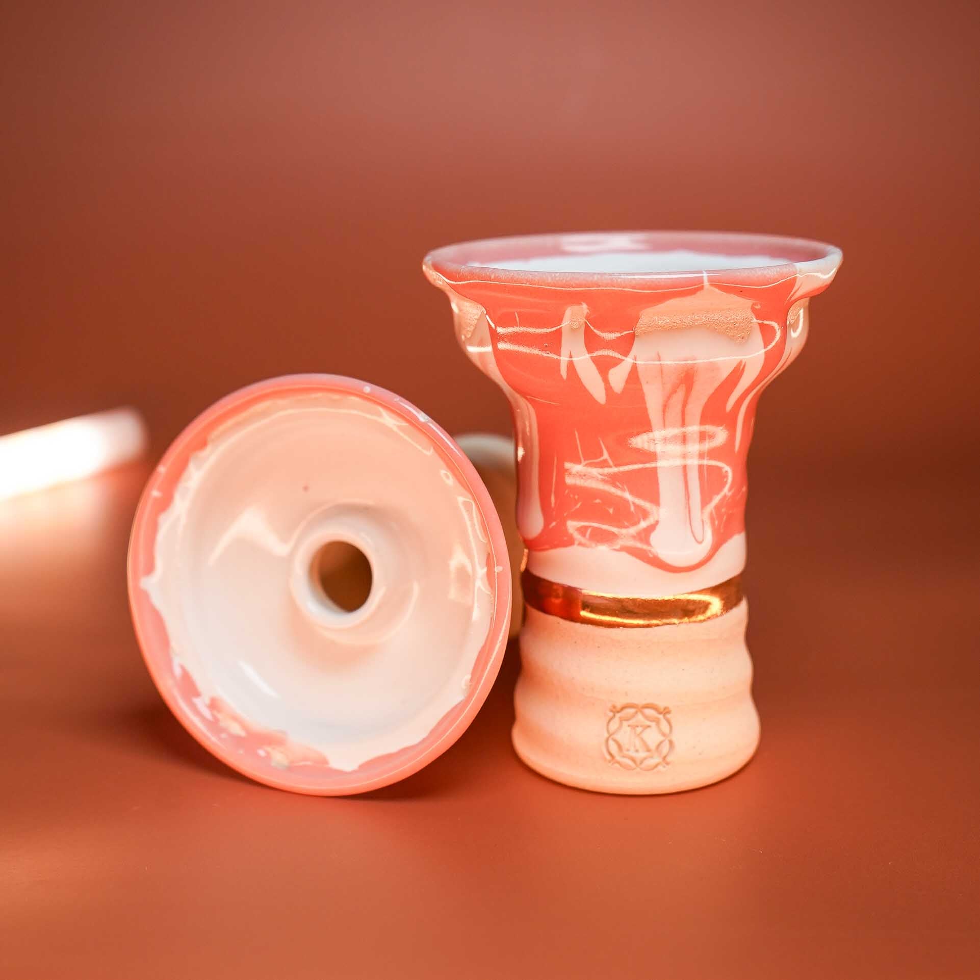 Alpaca + Kaloud Hookah Bowl (Pink & White 18K Gold Band) Kaloud