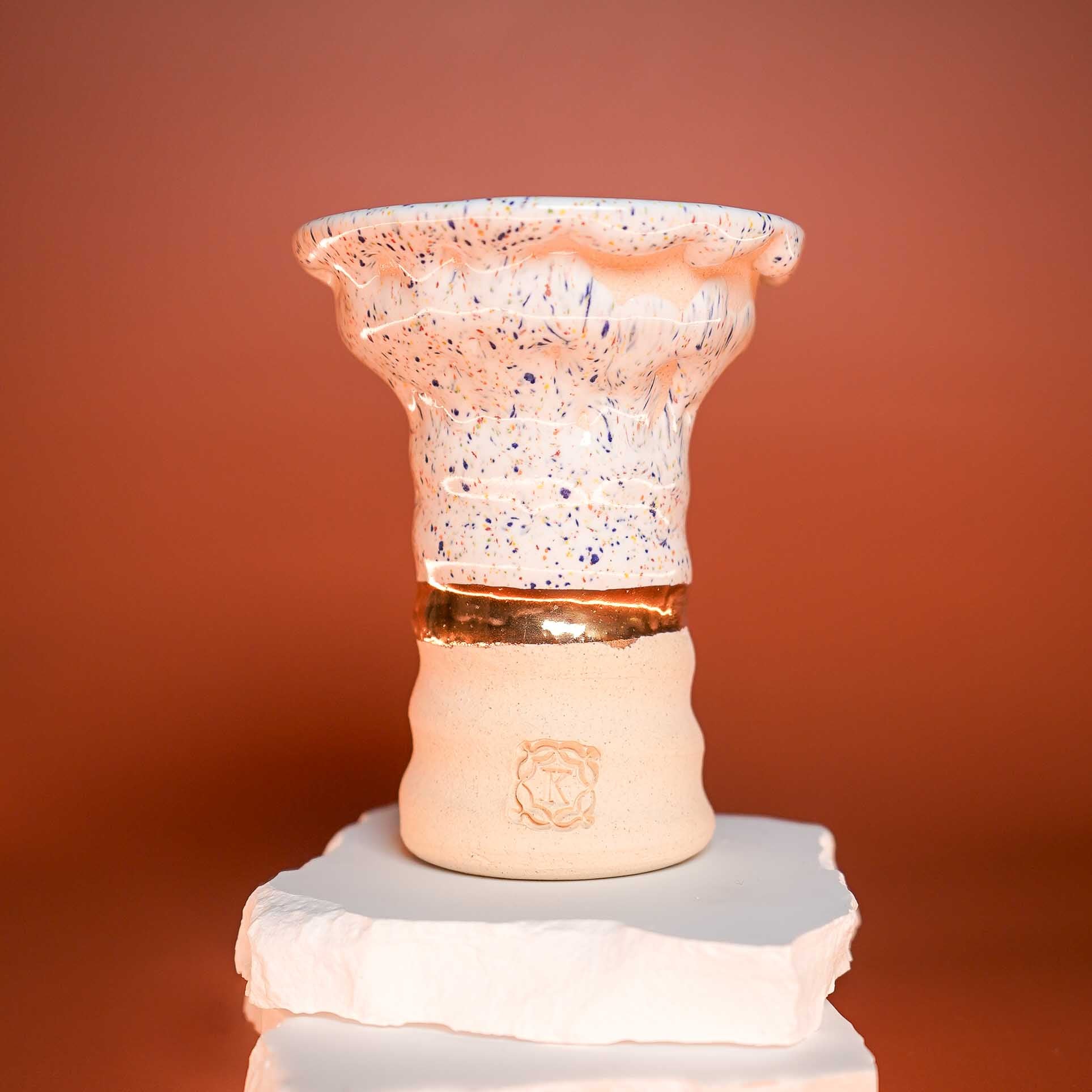 Alpaca + Kaloud Hookah Bowl (Confetti Gold Band) Kaloud