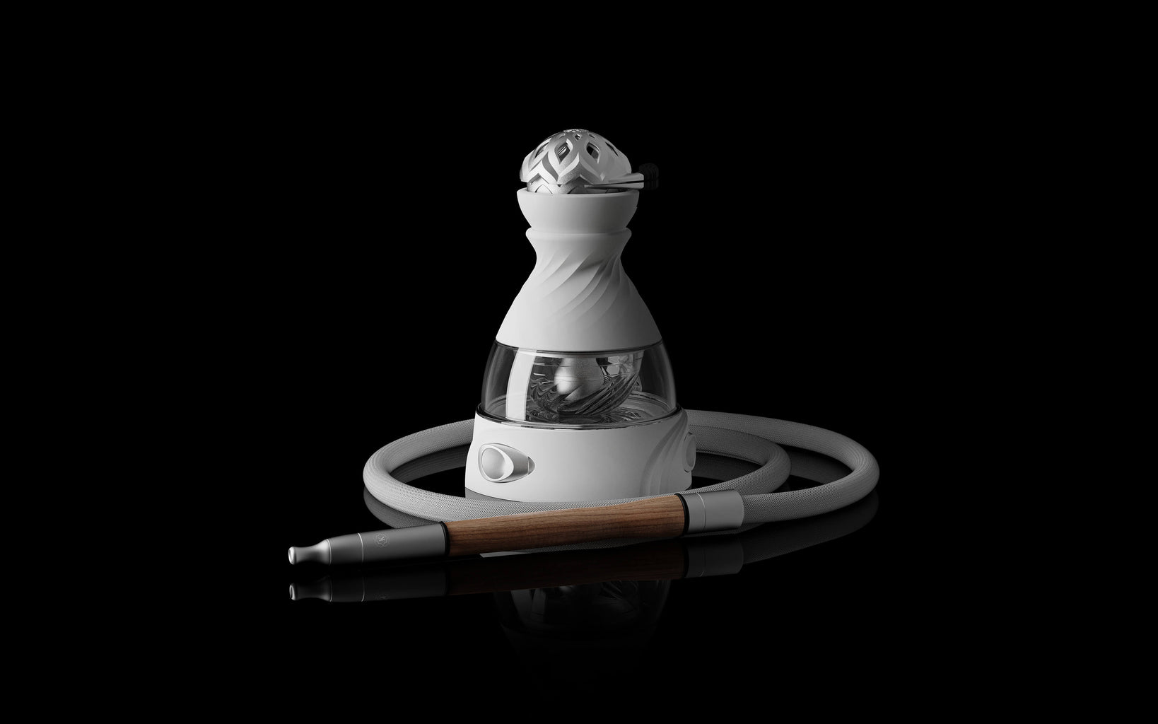 Kaloud Hookah, the Krysalis Calix, is the most advanced small and portable hookah. Featuring a Lotus Heat Management Device, it burns shisha smoothly.