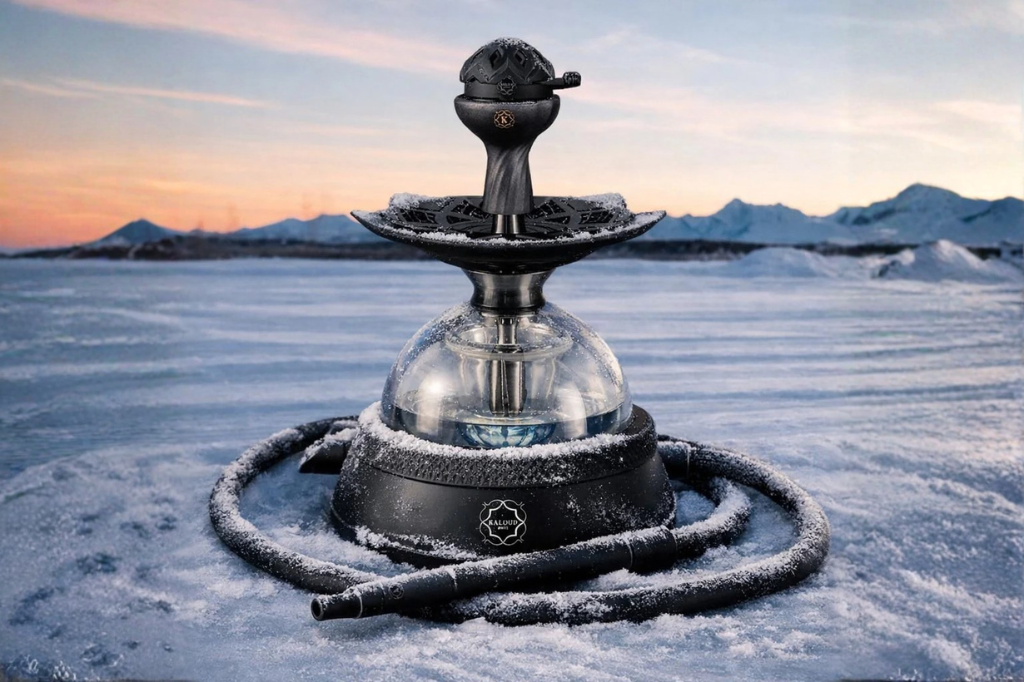 Modern hookah system showing engineered materials designed for airflow stability and controlled heat distribution