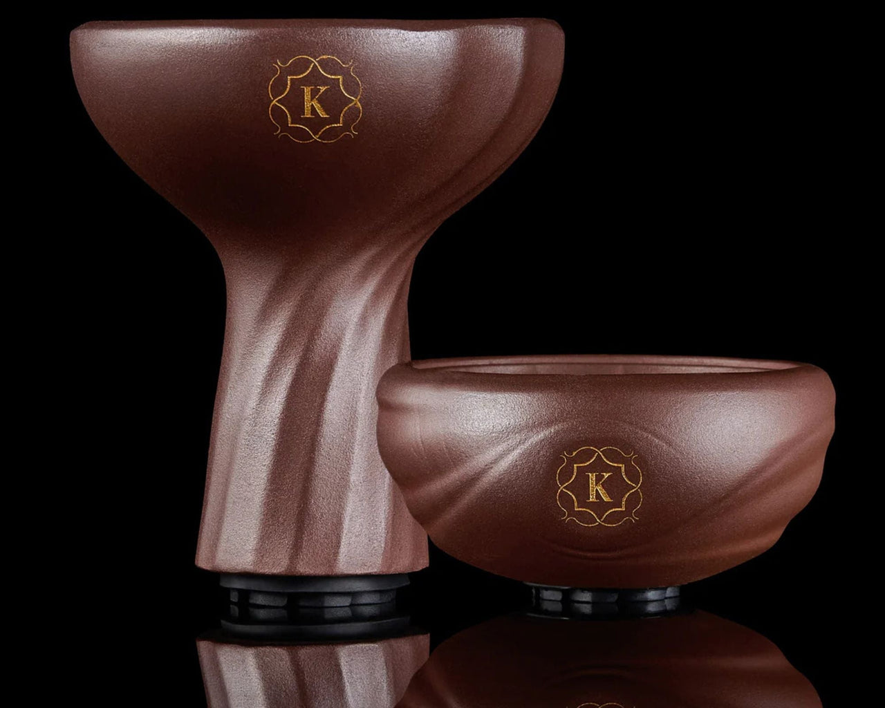 Kaloud clay hookah bowl set showing phunnel spire and bowl in traditional terracotta finish