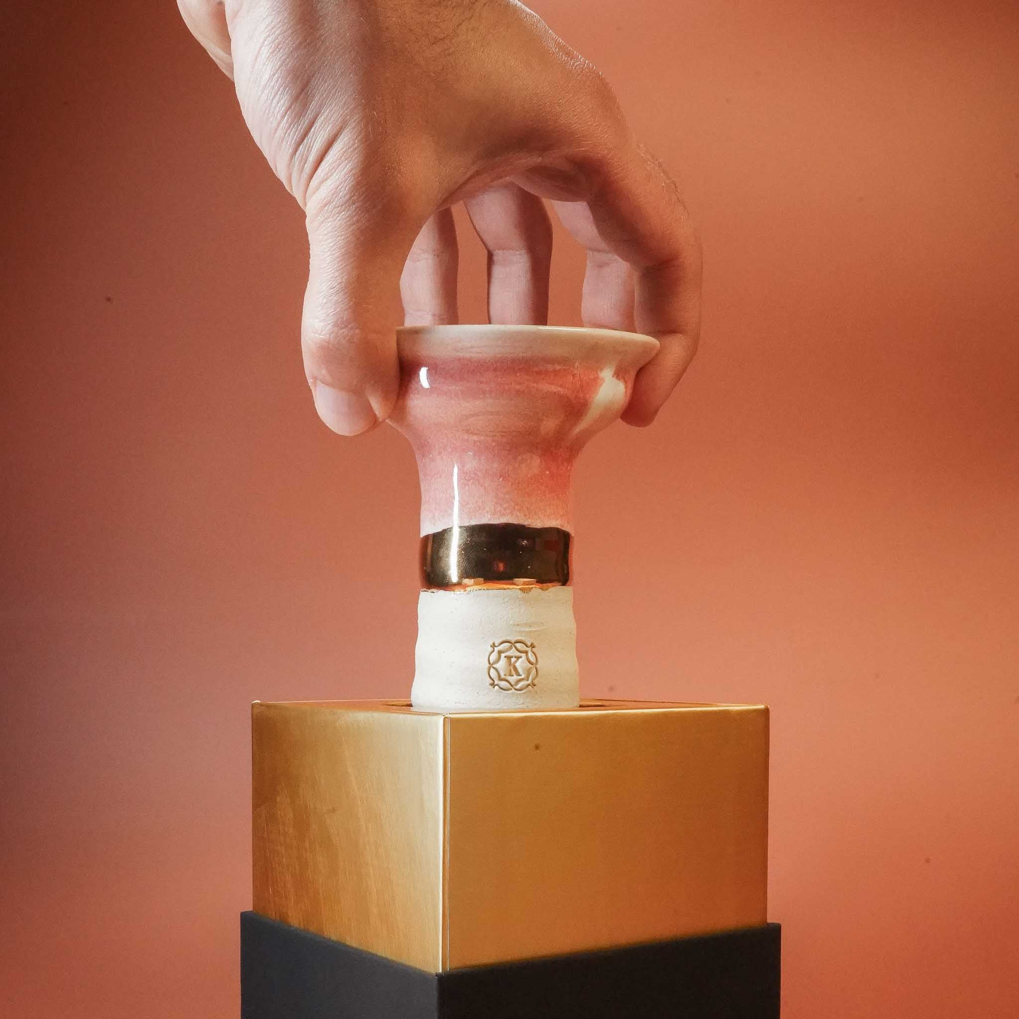 Alpaca + Kaloud Special Edition Hookah Bowl (18k Pink & White) Kaloud