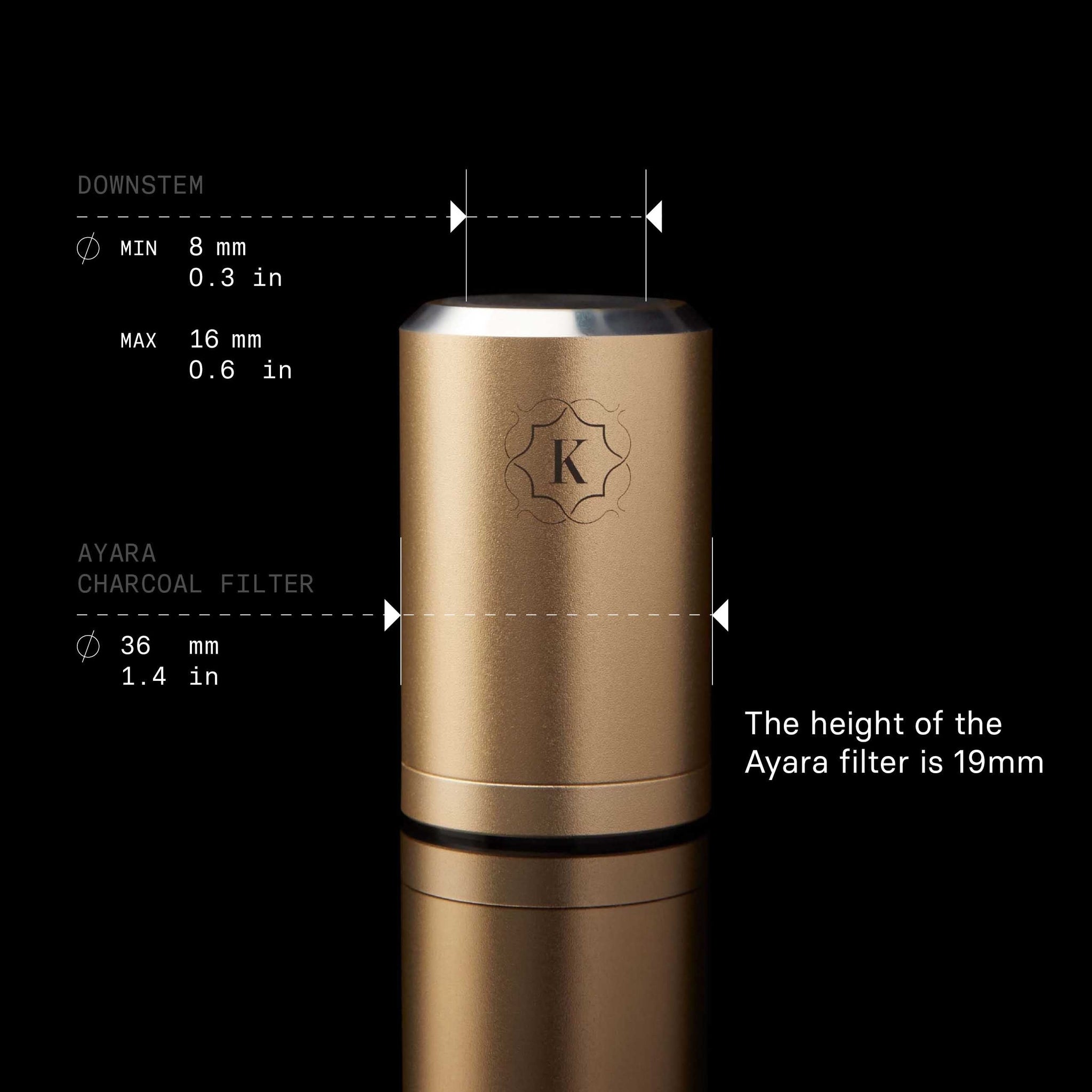 Ayara® Carbon Filter Adapter - Large Kaloud