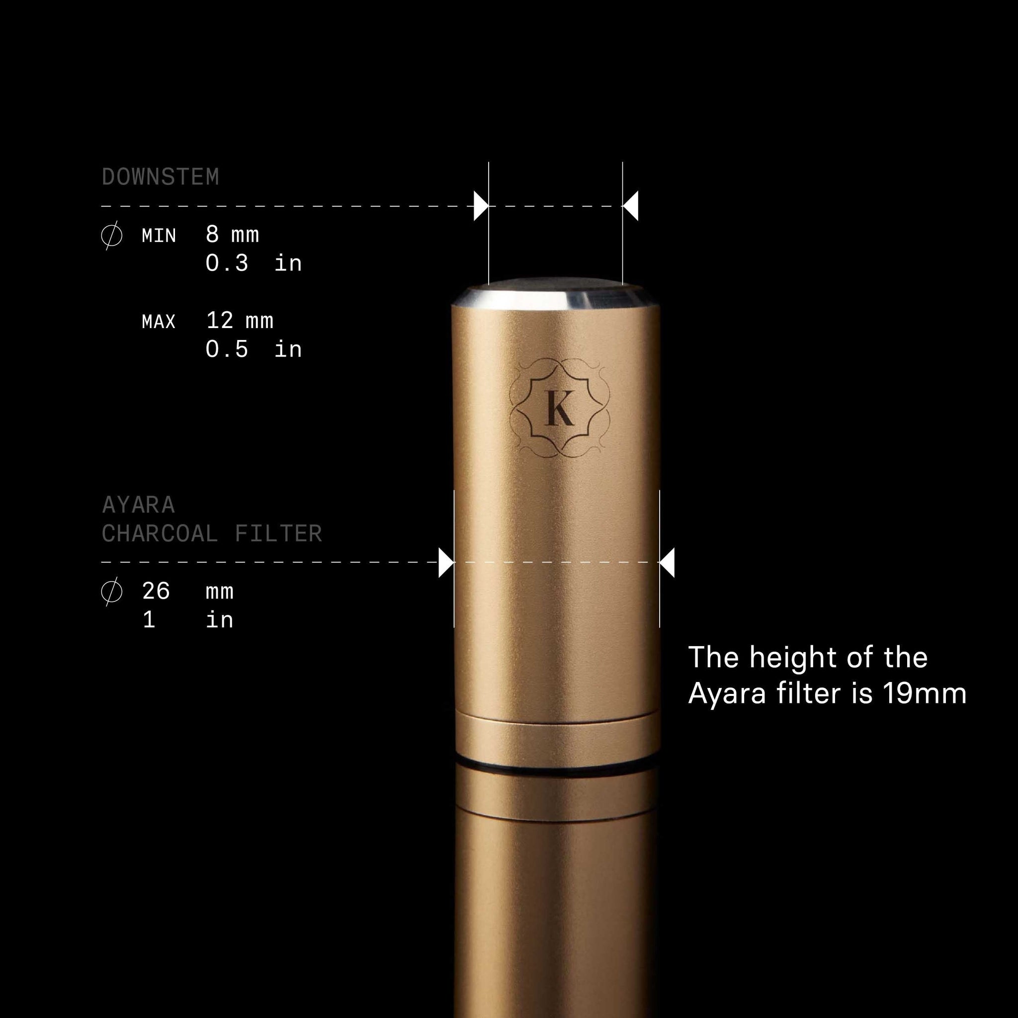 Ayara® Carbon Filter Adapter -  Small Kaloud