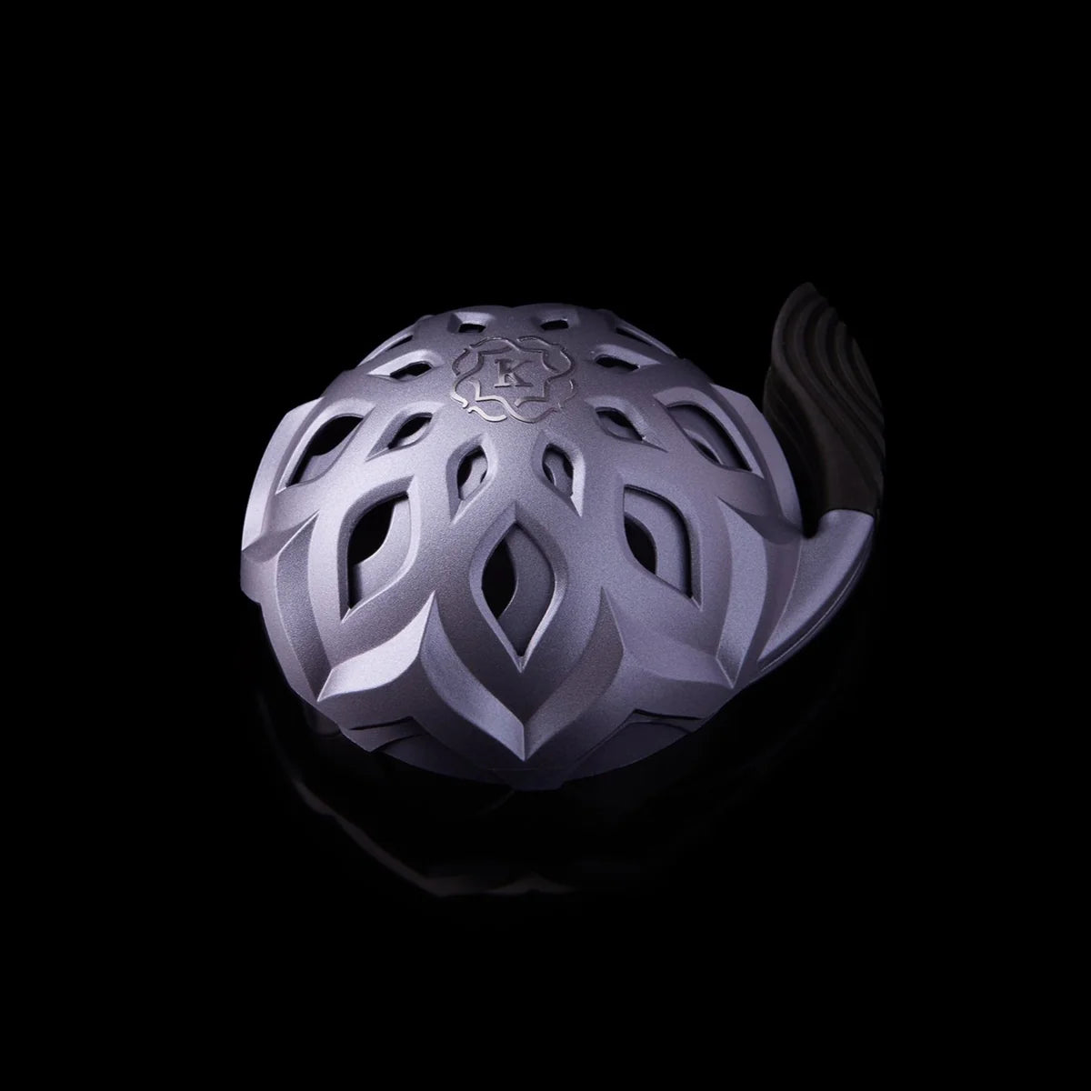 Kaloud Lotus III Violis heat management device in deep purple, top-down view, included in the Leo Zodiac Hookah Bundle