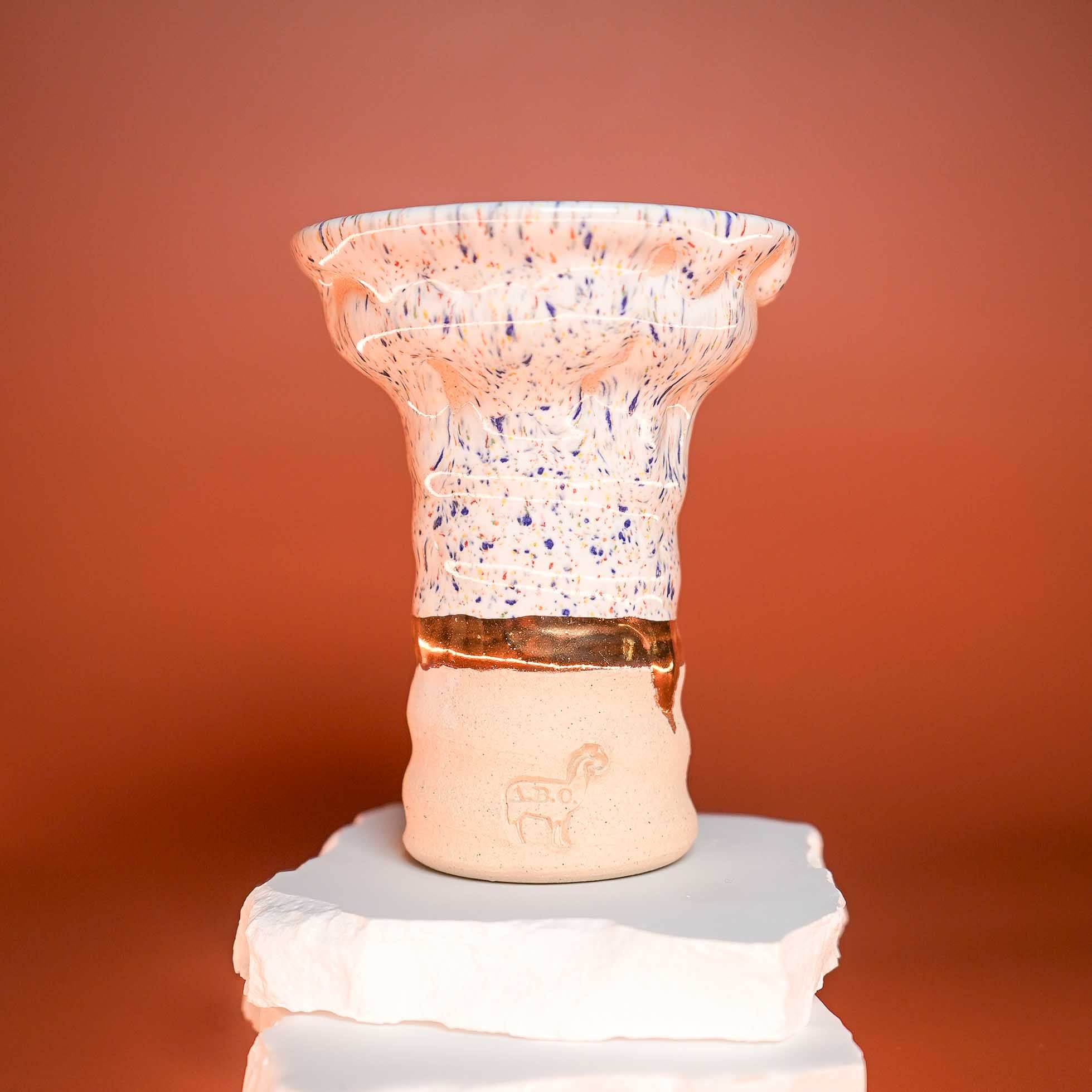 Alpaca + Kaloud Hookah Bowl (Confetti Gold Band) Kaloud